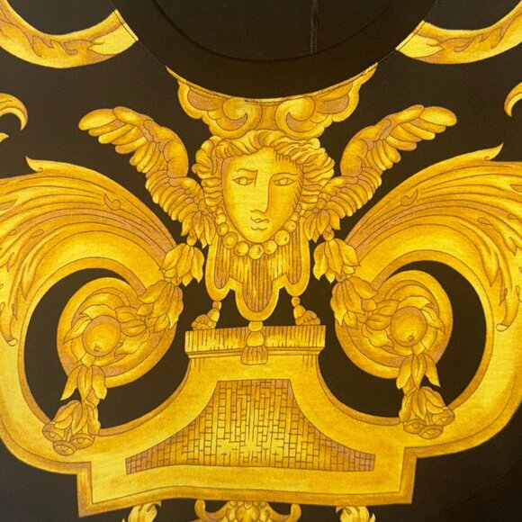 AUTHENTIC MENS VERSACE BAROQUE T-SHIRT LARGE SLIM FIT - Picture 3 of 8